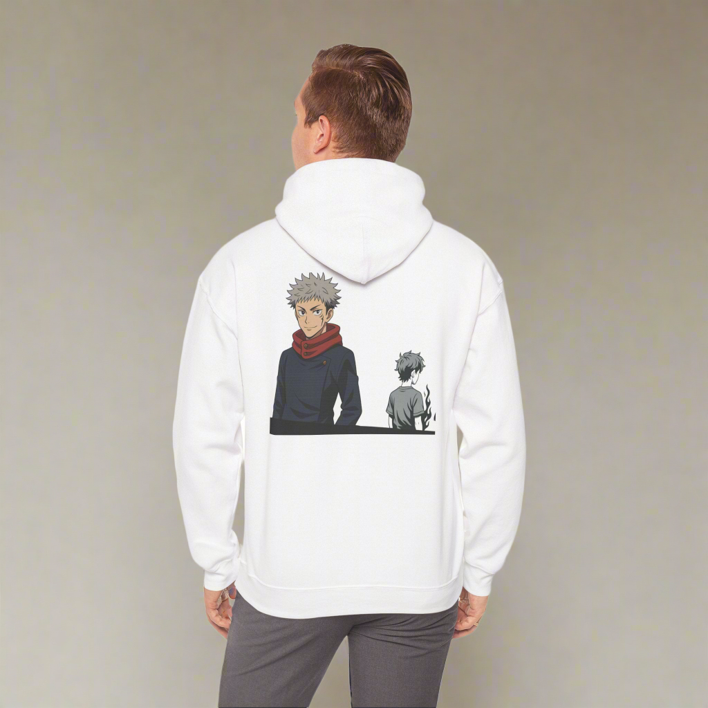 Anime Print Hoodie - Unisex Heavy Blend™ Hooded Sweatshirt with High Quality Cotton - Amour gazal
