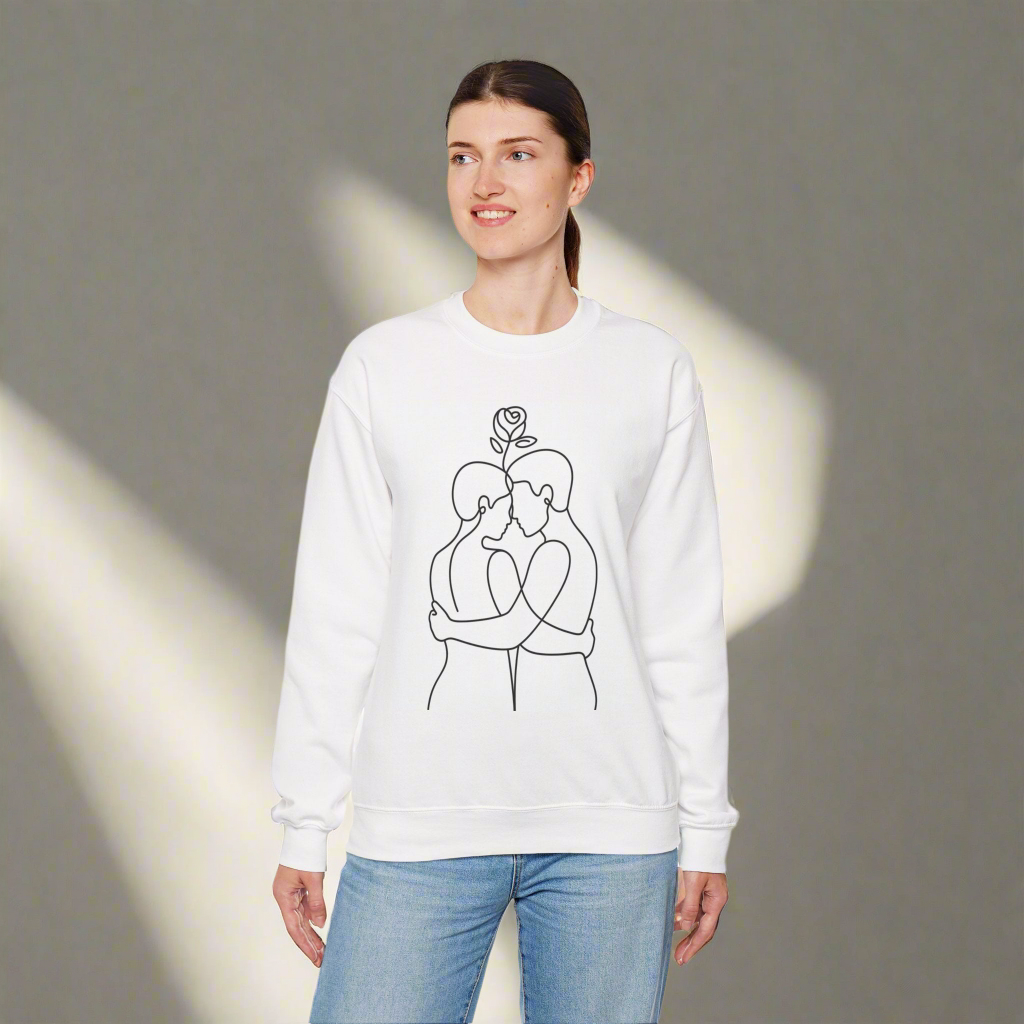 Couples Line Art Sweatshirt - Amour gazal