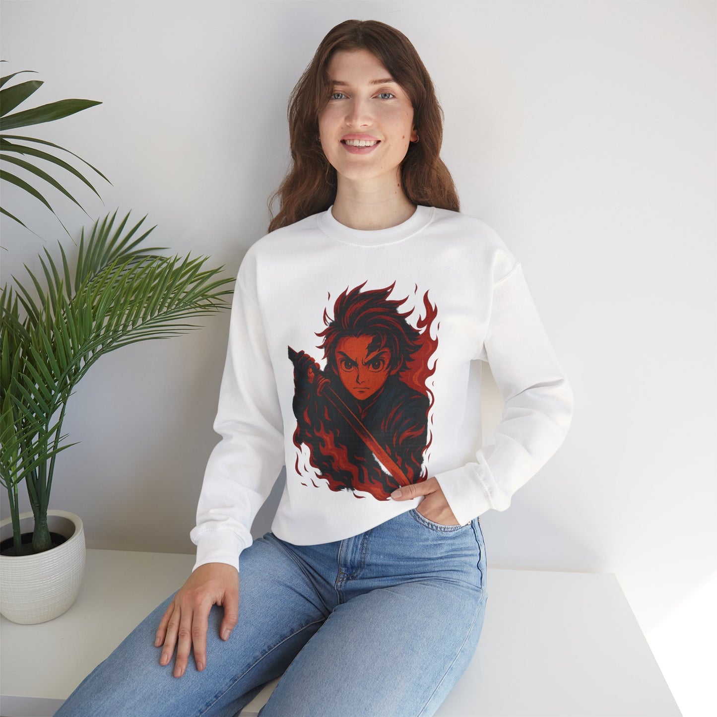 Animal Long Sleeve Sweatshirt - Unisex Heavy Blend™ Crewneck - Amour gazal 
