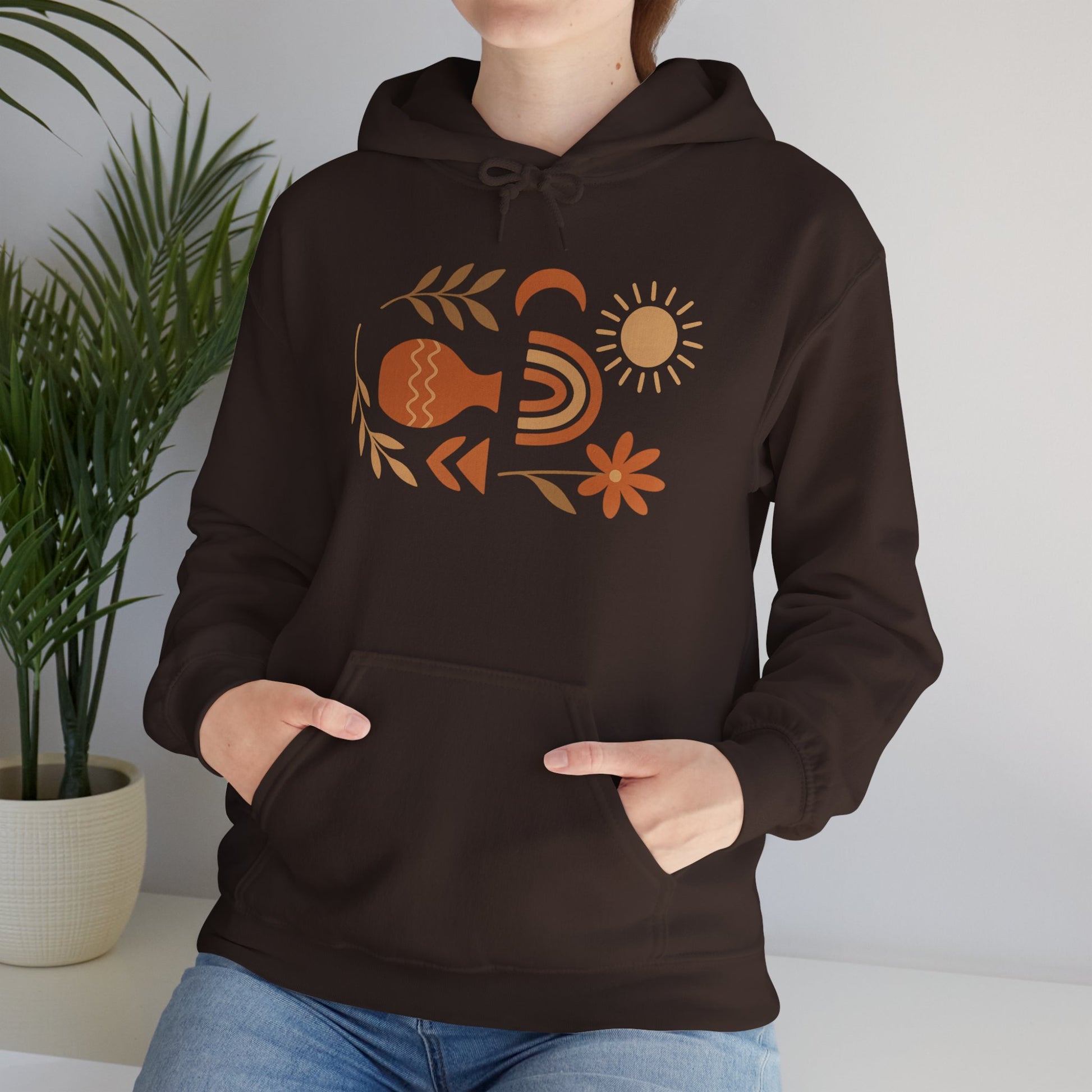 Boho Hooded Sweatshirt - Amour gazal 