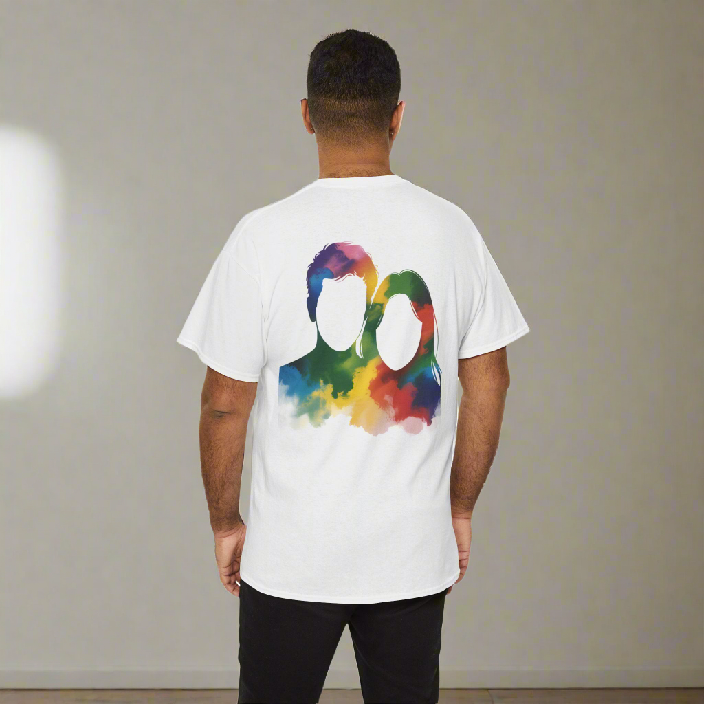 Couple Illustrations Unisex Tee - High Quality Heavy Cotton Shirt - Amour gazal 