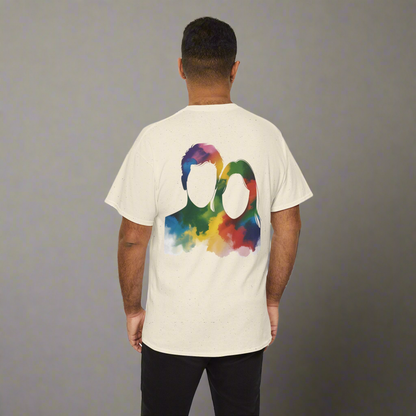 Couple Illustrations Unisex Tee - High Quality Heavy Cotton Shirt - Amour gazal 