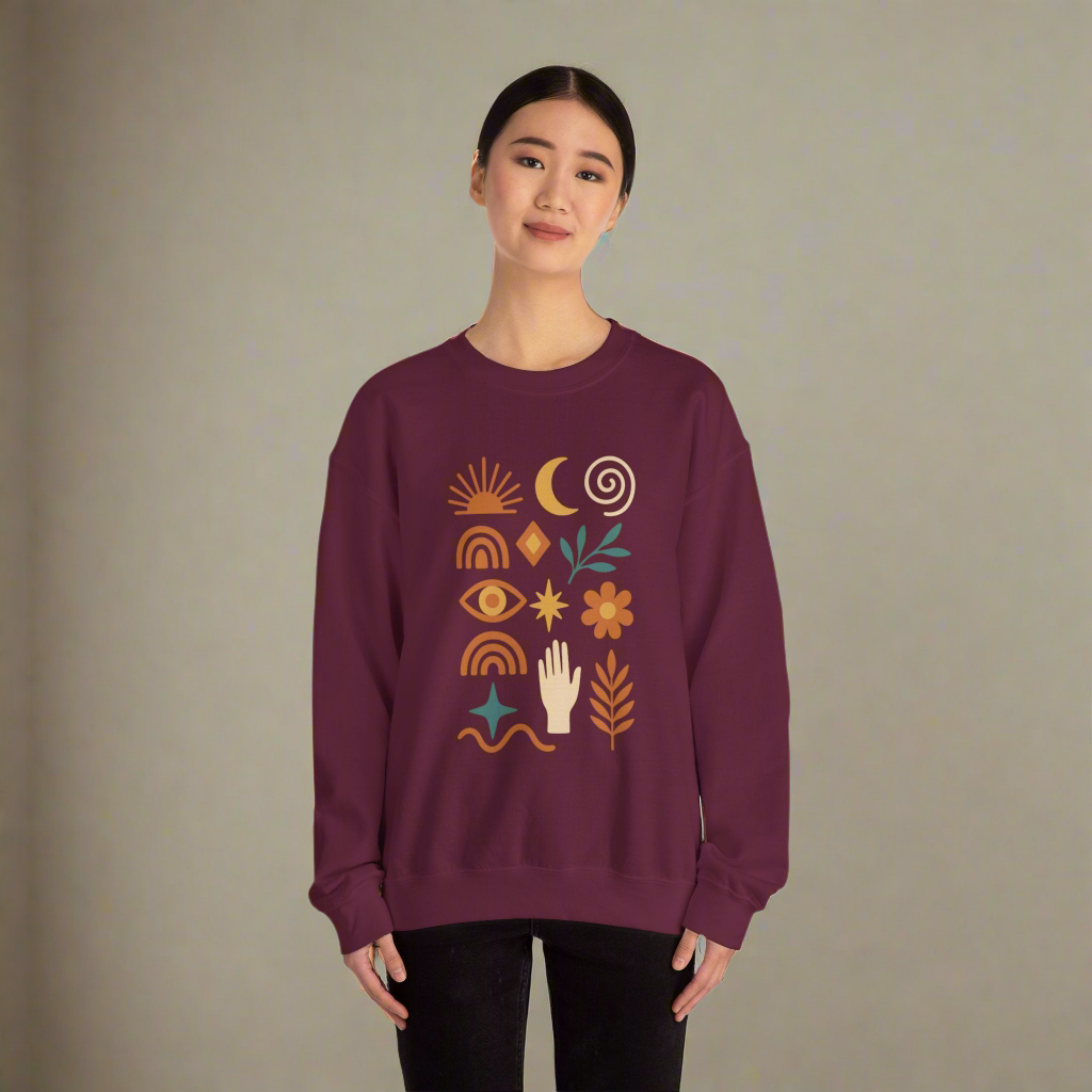 Boho Crewneck Sweatshirt - Amour gazal 