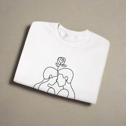 Couples Line Art Sweatshirt - Amour gazal 