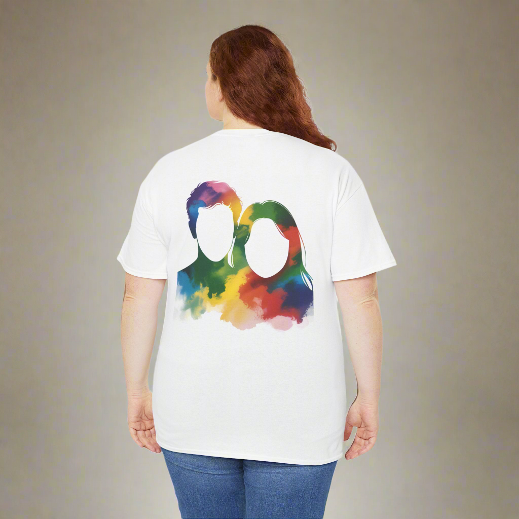 Couple Illustrations Unisex Tee - High Quality Heavy Cotton Shirt - Amour gazal 