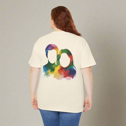 Couple Illustrations Unisex Tee - High Quality Heavy Cotton Shirt - Amour gazal 