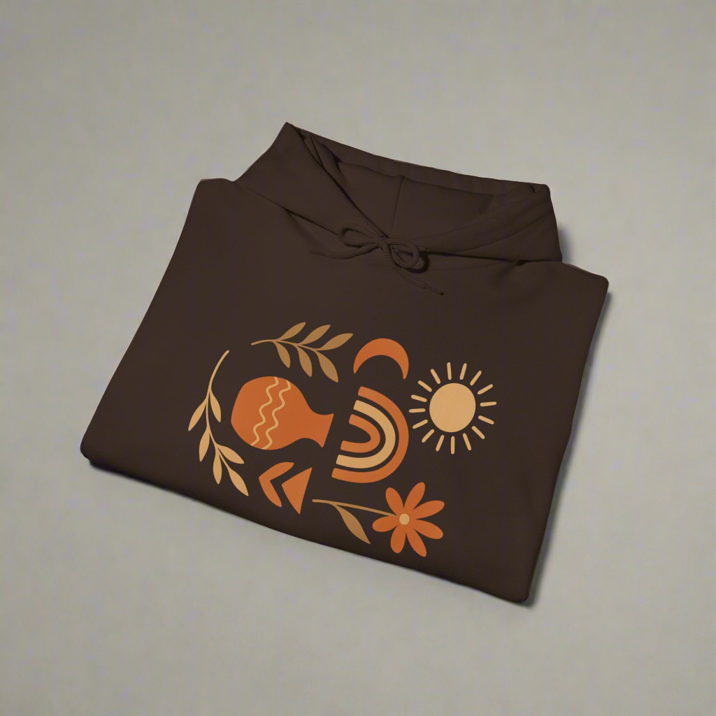 Boho Hooded Sweatshirt - Amour gazal 