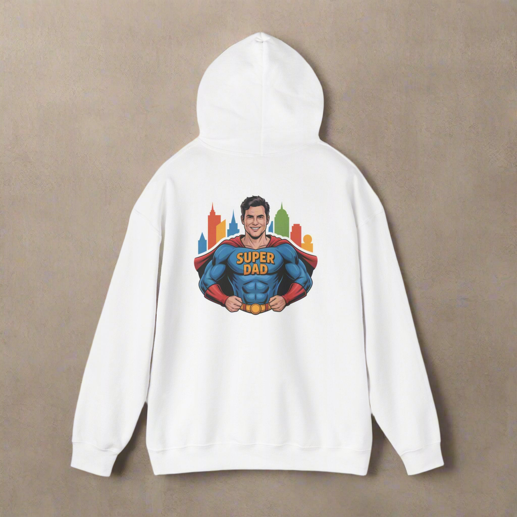 Hooded Sweatshirt - Super Dad High Quality Hoodie - Amour gazal 