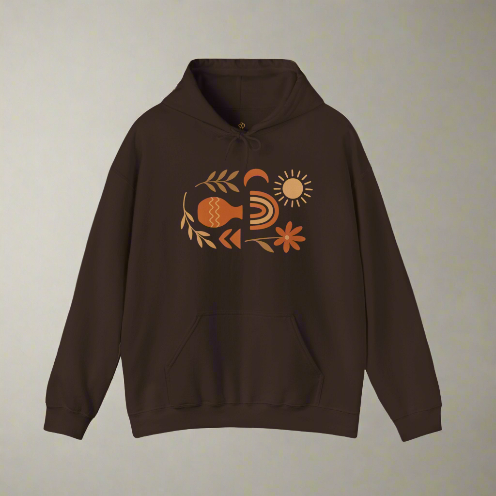 Boho Hooded Sweatshirt - Amour gazal 