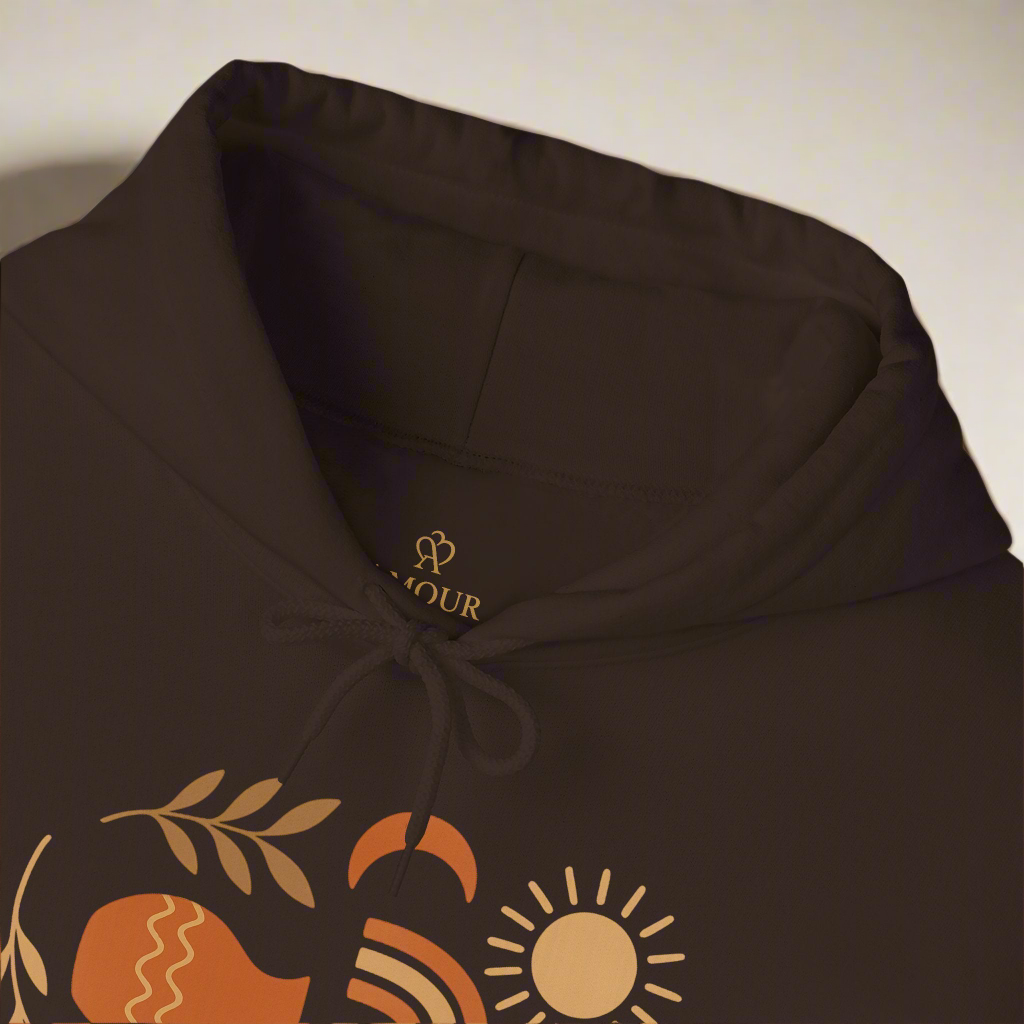 Boho Hooded Sweatshirt - Amour gazal 