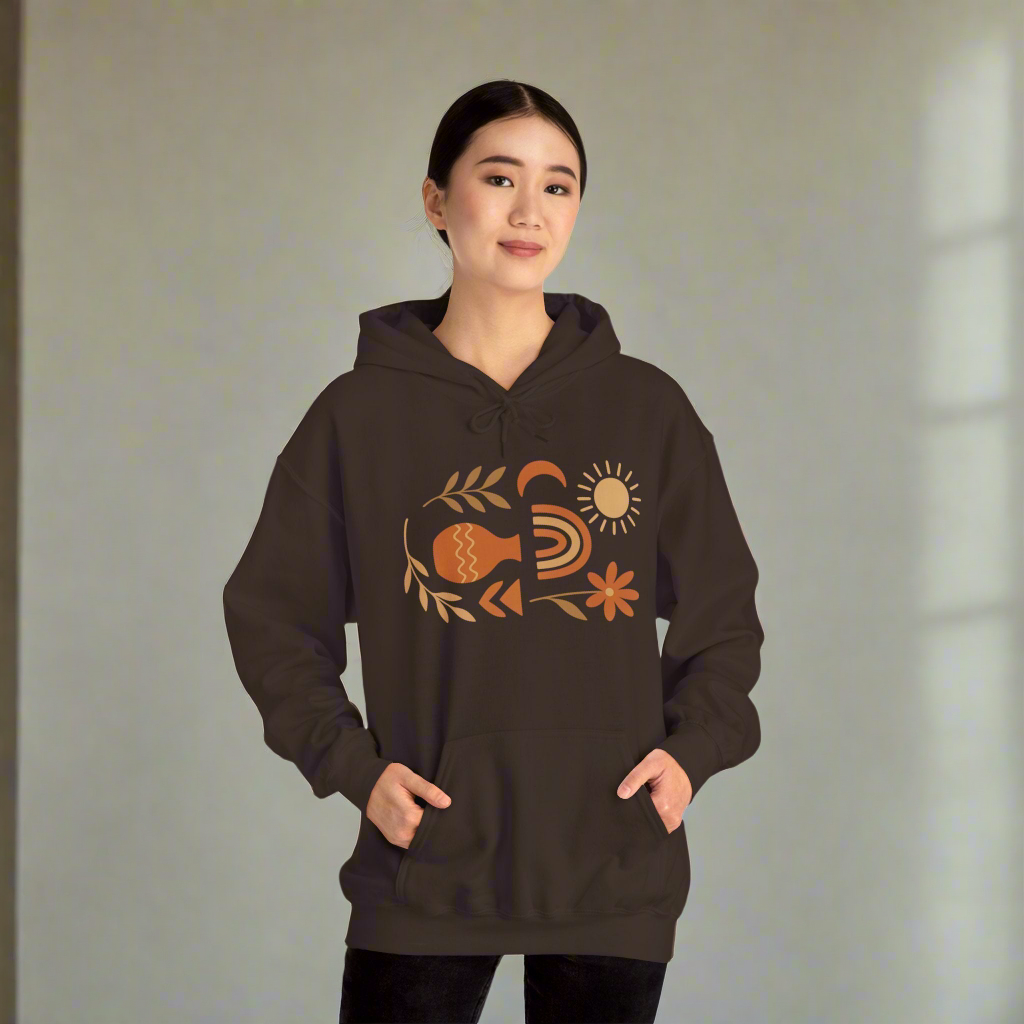Boho Hooded Sweatshirt - Amour gazal 