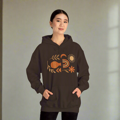 Boho Hooded Sweatshirt - Amour gazal 