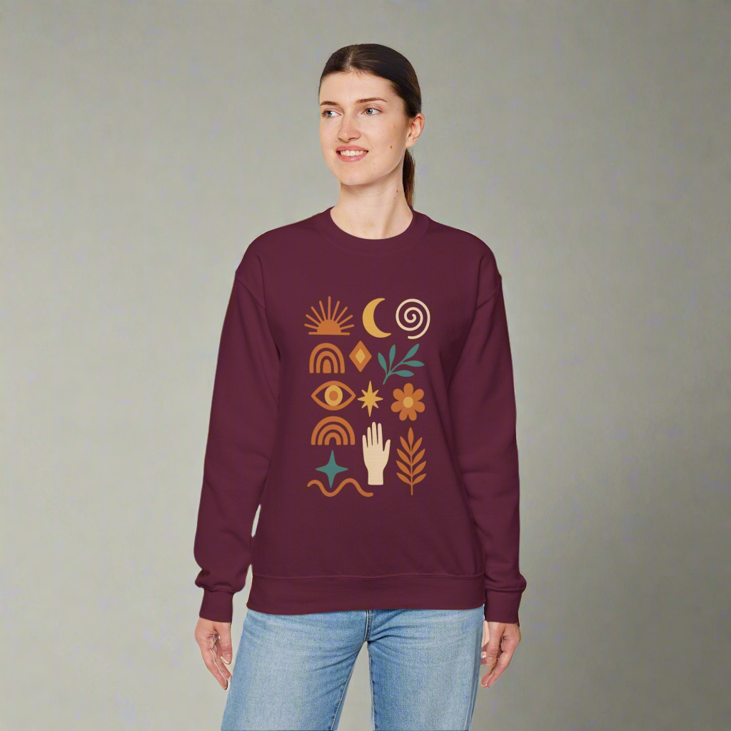 Boho Crewneck Sweatshirt - Amour gazal 