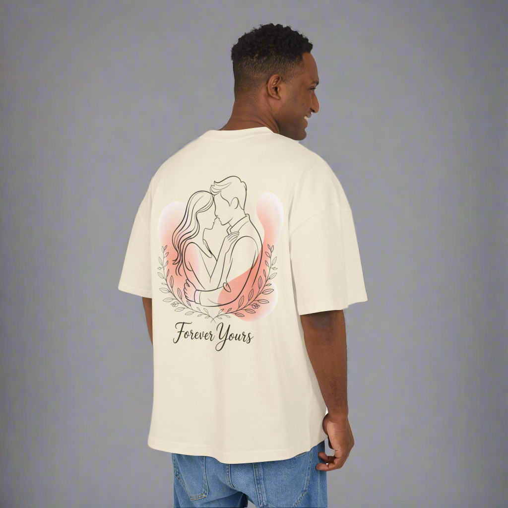 Tee Couple Line Art High Quality Unisex Ultra Heavy Cotton Box - Amour gazal 