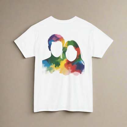 Couple Illustrations Unisex Tee - High Quality Heavy Cotton Shirt - Amour gazal 
