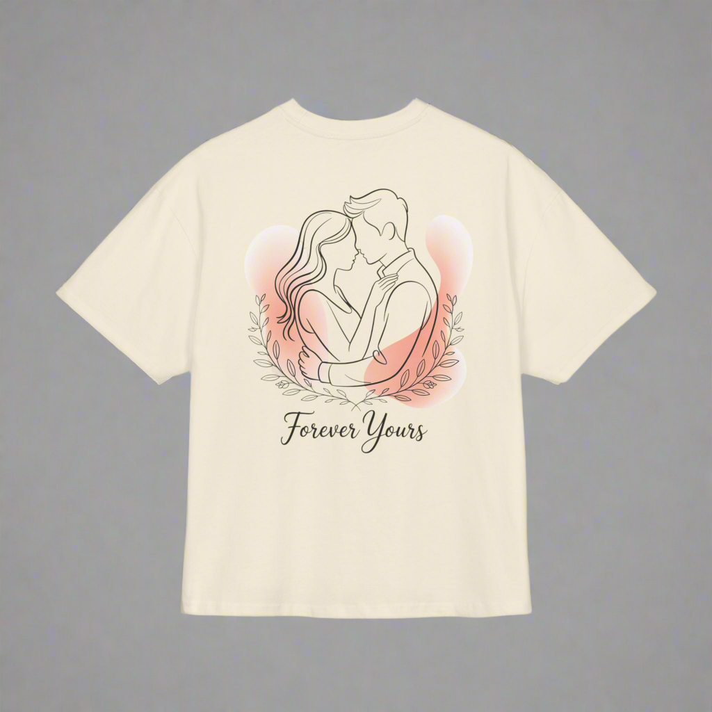 Tee Couple Line Art High Quality Unisex Ultra Heavy Cotton Box - Amour gazal 