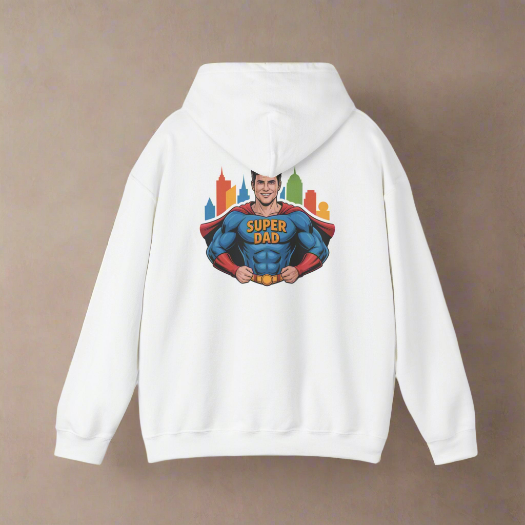 Hooded Sweatshirt - Super Dad High Quality Hoodie - Amour gazal 