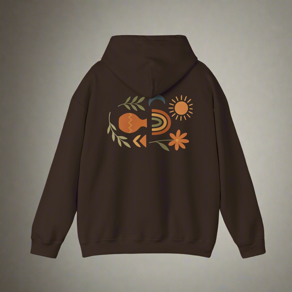 Boho Hooded Sweatshirt - Amour gazal 