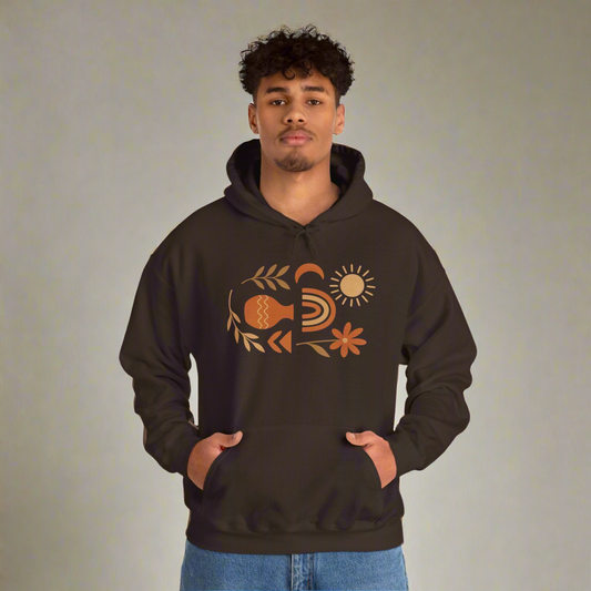 Boho Hooded Sweatshirt - Amour gazal 