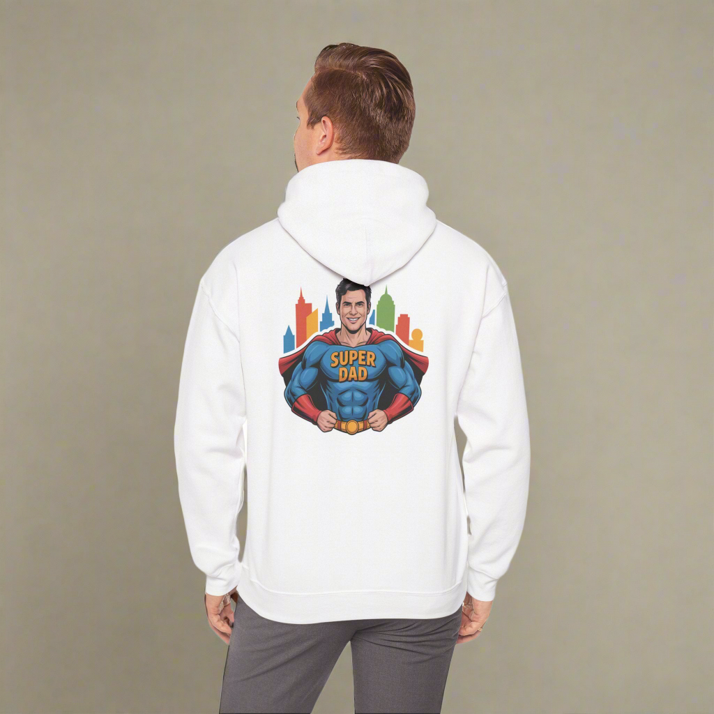 Hooded Sweatshirt - Super Dad High Quality Hoodie - Amour gazal 